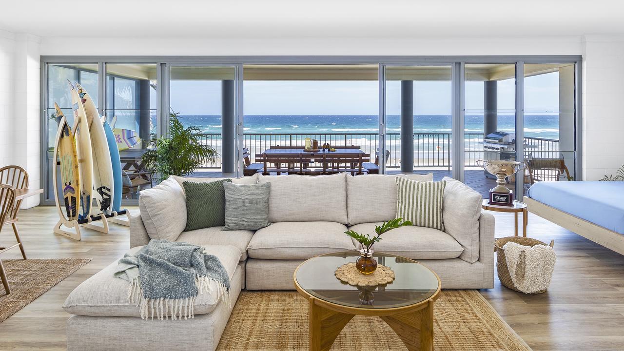 Sleeping quarters at the Palm Beach surf club have been given a makeover as part of the promotion. Picture: Luke Marsden.