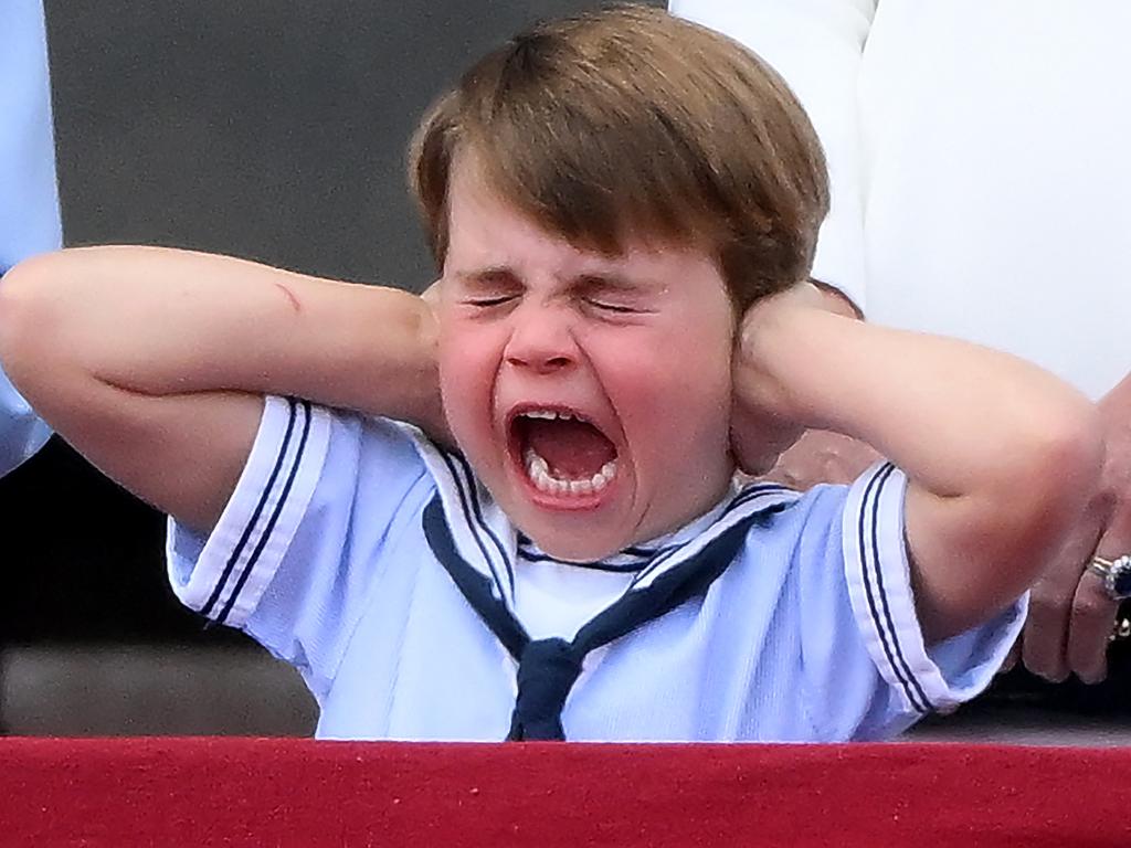 Prince Louis was ready for his close up. Picture: Daniel Leal/AFP