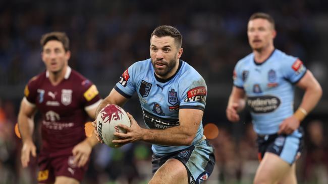 James Tedesco says he’s not expecting many calls to go the Blues’ way at a hostile Suncorp Stadium. Picture: Getty Images.