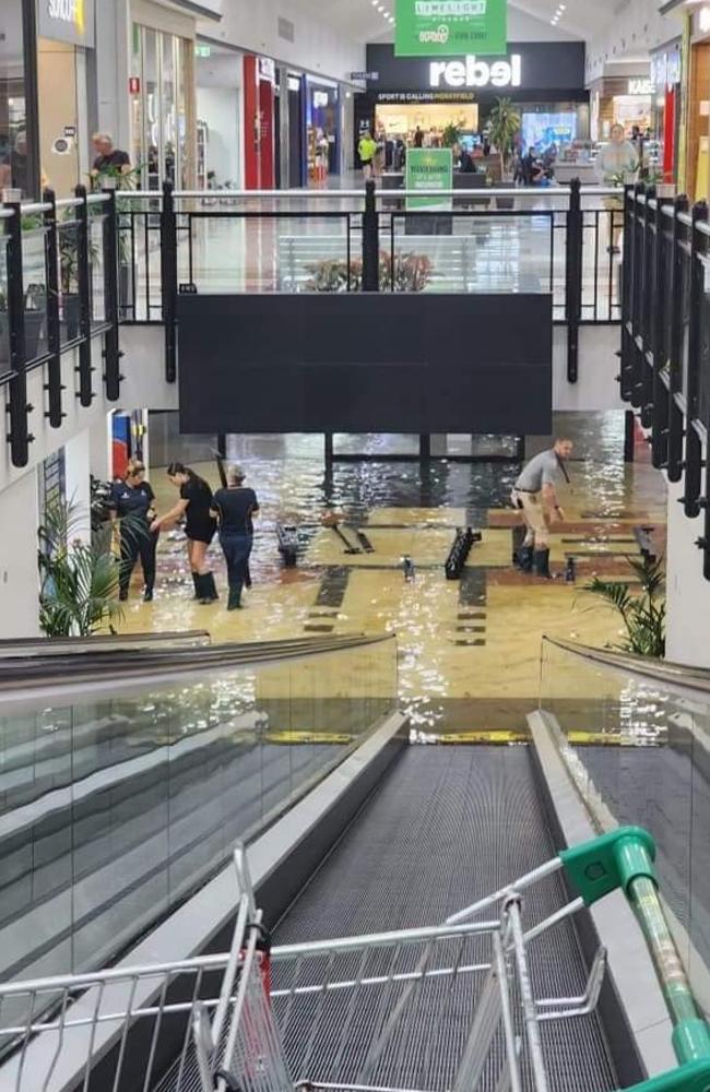 Tuesday, 30 January 2024: Morayfield shopping centre under water. Picture: Kyla Eccles/Facebook