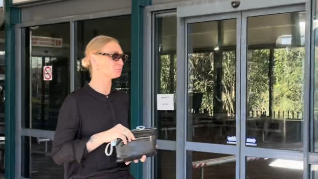 Kylie Emma Sleeth leaves Byron Bay Local Court after being sentenced for drink driving. Picture: Savannah Pocock