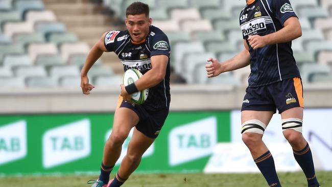 Reesjan Pasitoa during a match for the Brumbies Runners on the weekend. Photo by Tracey Nearmy/Getty Images