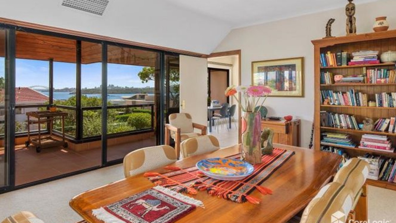 The living areas have views of the harbour and Bridge.