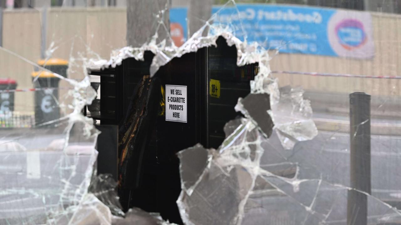 A Cowandilla shop selling illicit tobacco on Sir Donald Bradman Drive a was firebombed. Picture: Brenton Edwards