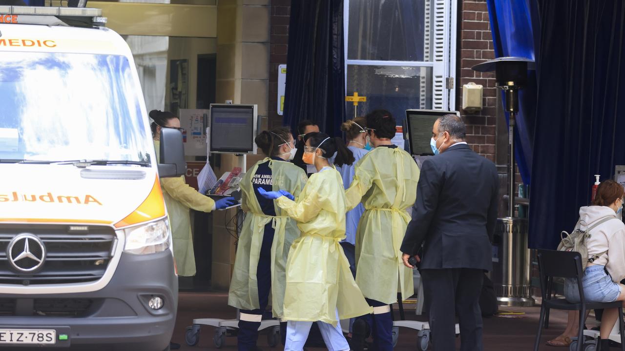 A general view of the emergency entrance of Royal Prince Alfred Hospital. Picture: Jenny Evans/Getty Images)