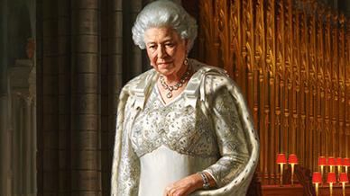 140614 TWAM  NO REUSE FEE APPLIES Portrait of Queen Elizabeth II by Ralph Heimans Pic : Ralph Heimans Picture: Captioned As