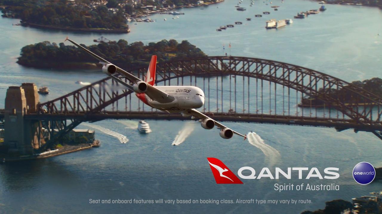 Sydney Harbour appears in the new Qantas North America video campaign. Picture: Qantas