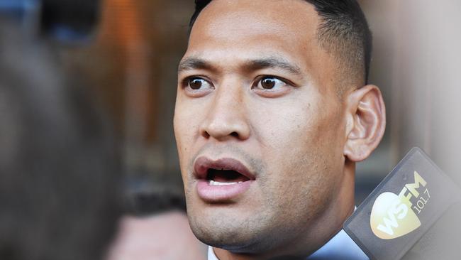 Israel Folau has spoken of Australia’s need to “repent”. Picture: AAP/Peter Rae