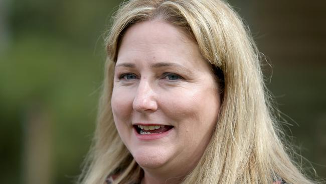 Rebekha Sharkie is popular in her electorate of Mayo, but some local Liberals are wary of inviting her into the fold after she twice defeated blue-blood Liberal candidate Georgina Downer. Picture: Kelly Barnes