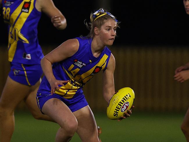 Kiera Whiley in possession for Western Jets. Picture: Daniel Pockett/AFL Photos