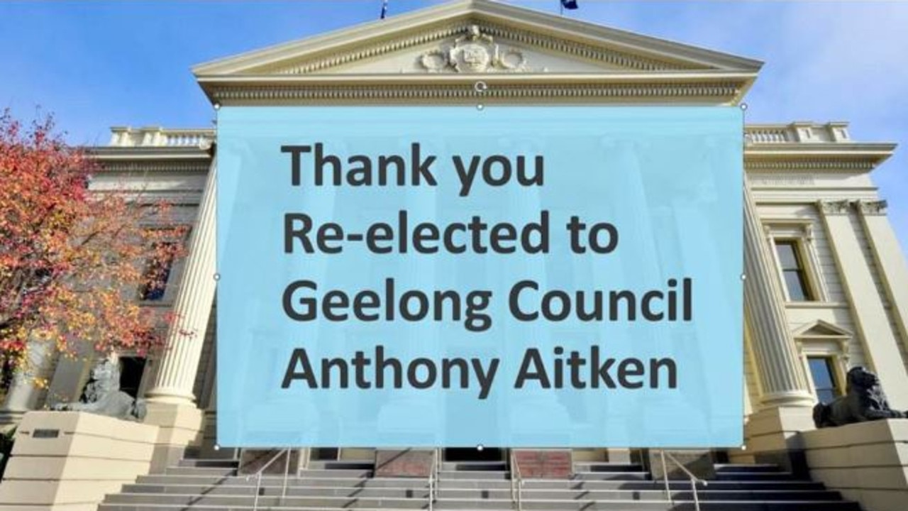 Anthony Aitken has claimed victory in the Corio ward. Picture: Facebook.