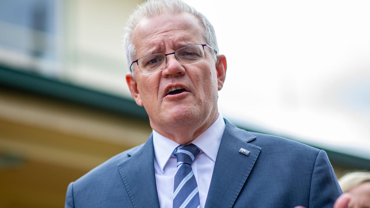 Prime Minister Scott Morrison will be hoping his economic recovery plan lures voters. Picture: NCA NewsWire/Christian Gilles