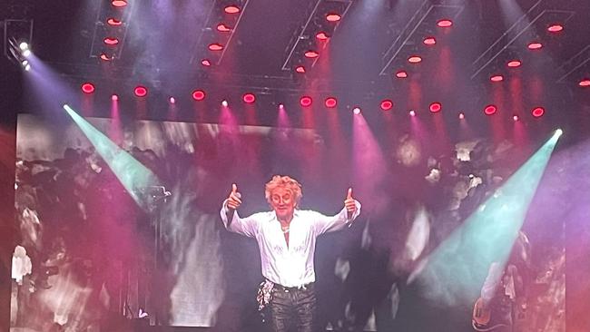 Rod Stewart performs at Qudos Bank Arena in Sydney. Picture: Instagram