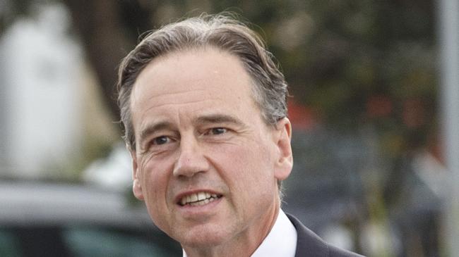 MELBOURNE, AUSTRALIA - NewsWire Photos MAY 03, 2021: Minister for Health, Greg Hunt arrives at a press conference at Hastings Family Medical Centre.Picture: NCA NewsWire / David Geraghty