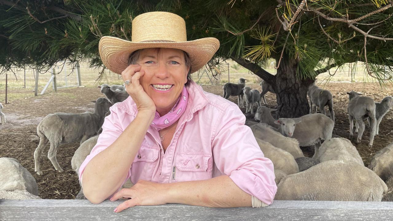 Novelist Rachael Treasure on her farm in Victoria. Picture: Rosie Treasure