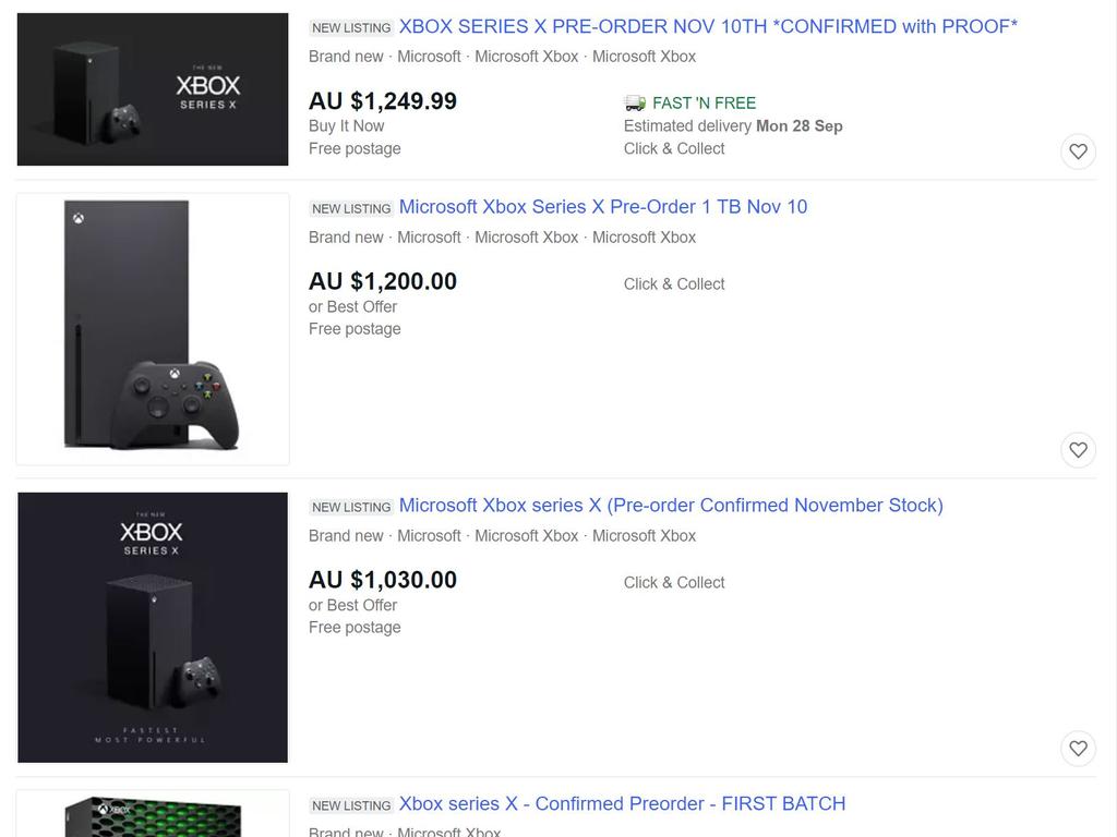 Xbox Series X and S pre orders exhausted consoles show up on eBay