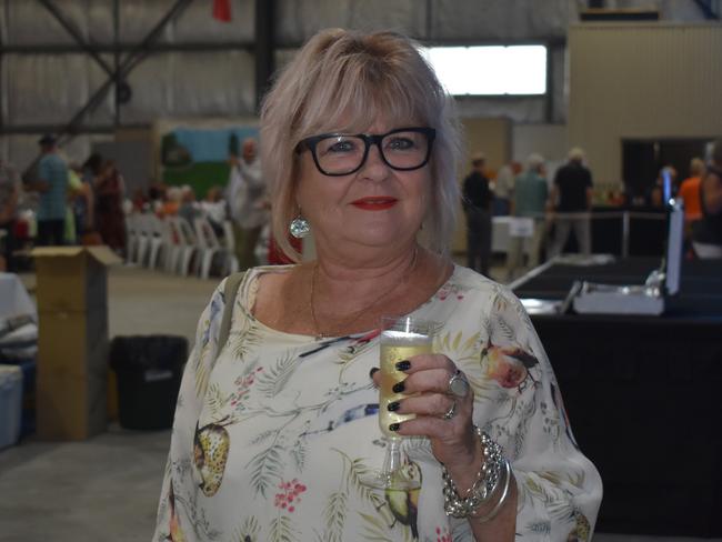 Cheryl raises her glass at the Banchetto Italiano long lunch, a part of the Apple and Grape festival to celebrate the region's Italian history. February 25, 2024.