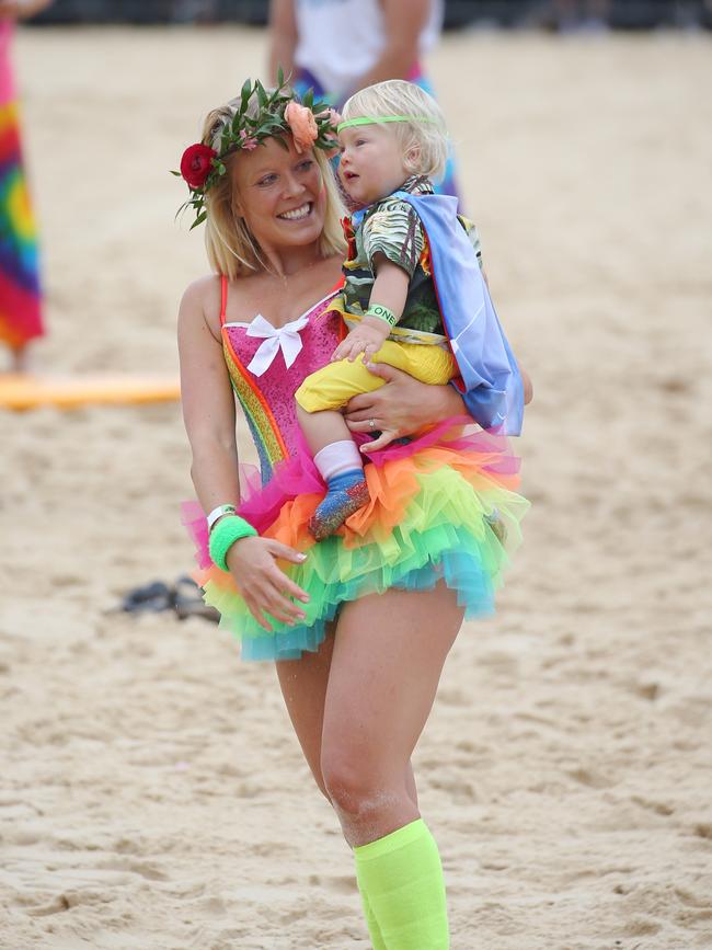 Leena Hakkinen and son Jackson ready to meet the royals. Picture: Toby Zerna