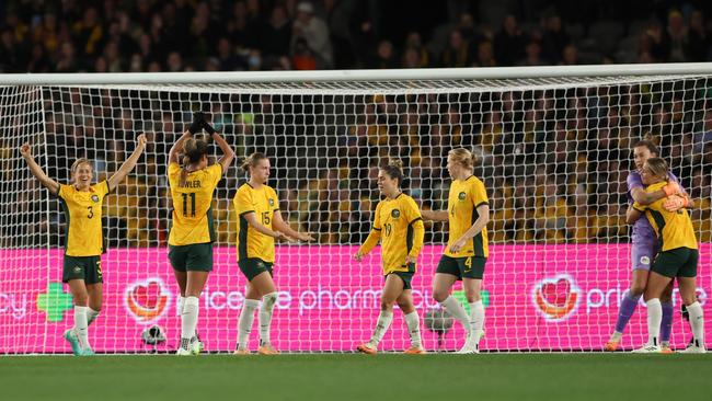 Despite a crucial win against France last week, the 10th ranked Aussie squad have been given only an eight per cent chance of taking out the World Cup according to data from one of the world’s leading data and analytics firms. Picture: Robert Cianflone/Getty Images