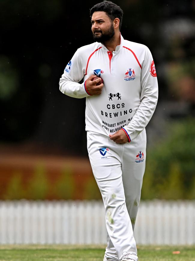 Port Melbourne’s Karanpreet Singh. Picture: Andy Brownbill