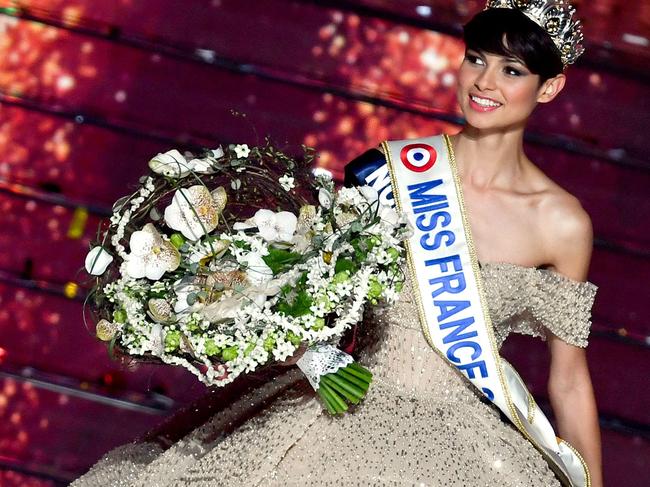 The newly elected Miss France 2024, Eve Gilles. (Photo by ARNAUD FINISTRE / AFP)