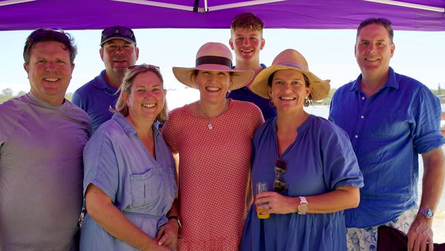 Jeremy, Nic, Katy, Selina, Rory, Cath and Simon Bliss at the Noosa Australia Day Festival at Lions Park Gympie Terrace, Noosaville on January 26, 2023. Picture: Katrina Lezaic