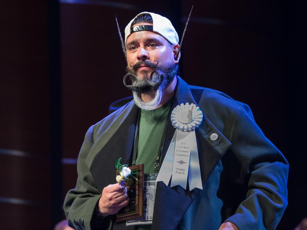 Competitor Michael Adams attends the 2017 Remington Beard Boss World Beard and Moustache Championships held at the Long Center for the Performing Arts on September 3, 2017 in Austin, Texas.PIcture: AFP