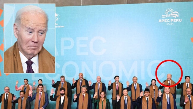 This photo shows Biden at APEC.