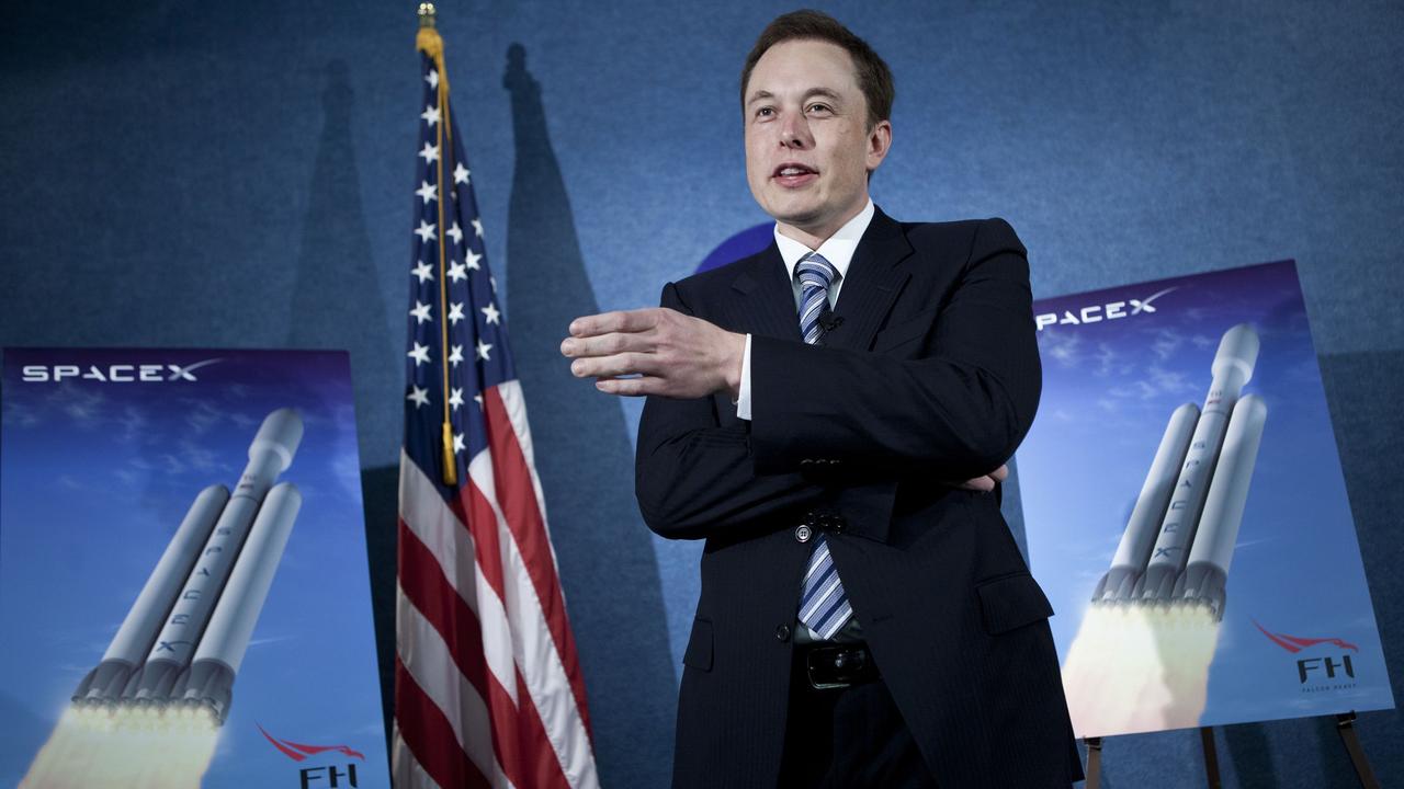 Elon at a news conference in 2011. Picture: Brendan Smialowski/Getty Images/AFP
