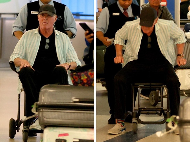 David Hasselhoff seen in a wheelchair.
