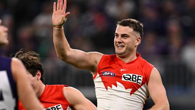 Tom Papley. Photo by Daniel Carson/AFL Photos via Getty Images.