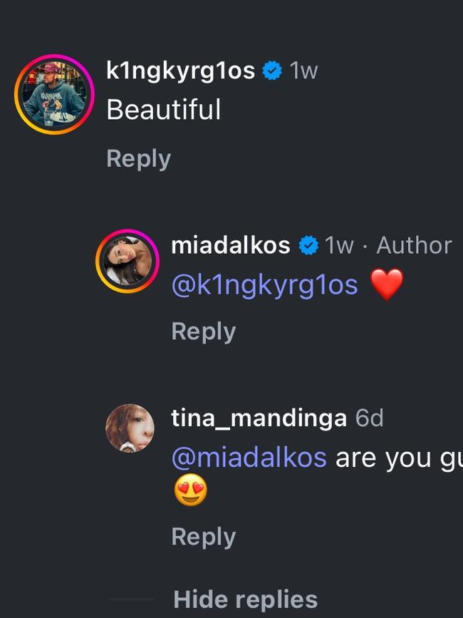 Nick Kyrgios is not subtle. Picture: Instagram.
