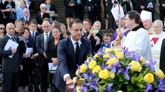 O’Keefe at his father Barry O’Keefe's funeral in 2014.