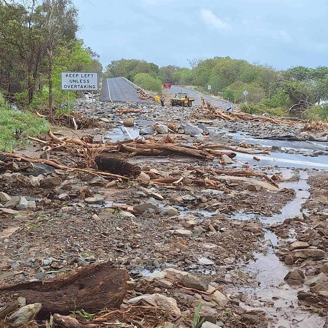 The Captain Cook Highway has been smashed. Picture: Facebook/Brett Wright