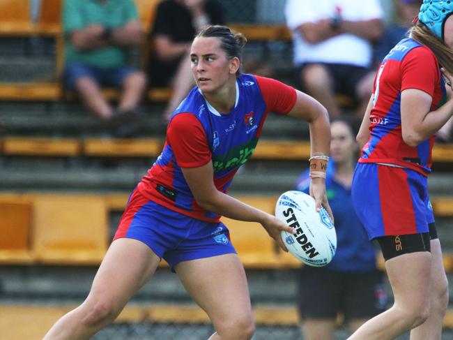 Lilly-Ann White. Picture: Warren Gannon Photography. NSWRL Junior Reps finals week one, Tarsha Gale Cup. Manly Sea Eagles vs Newcastle Knights at Leichhardt Oval, 13 April 2024