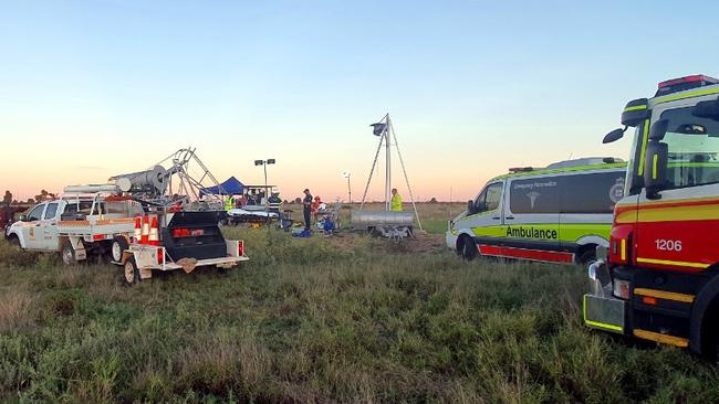 Image supplied by CapRescue of the scene where the woman fell down the mine shaft at Sapphire.