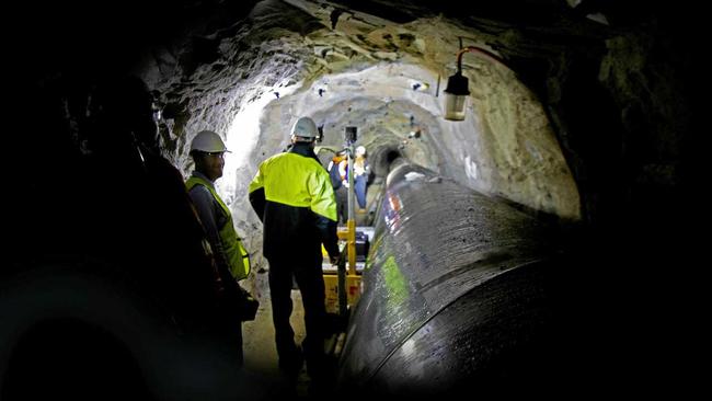 Team of specialists inspect the Blackall Range Tunnel and pipeline. Picture: Seqwater