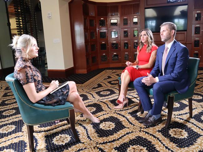 Sky News anchor Erin Molan has sat down with Eric and Lara Trump to discuss the upcoming election and inner workings of the Trump family.