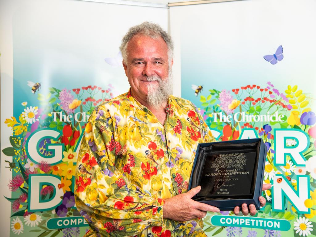 David Stanfield winner of Accommodation Premises. Chronicle Garden Competition, awards presentation at Oaks Toowoomba Hotel.Thursday September 14, 2023