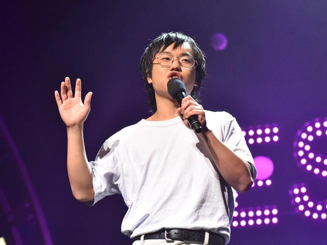 Aaron Chen showed his potential at the 2019 Melbourne International Comedy Festival Opening Night Comedy Allstars Supershow. Picture: Jim Lee