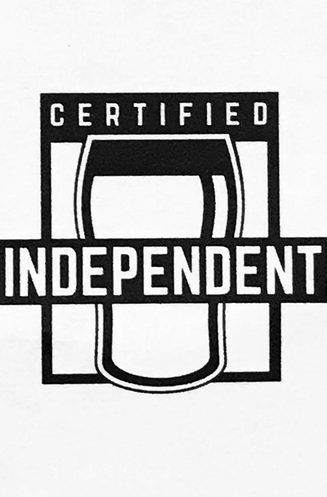 Independent brewers, including Burleigh Brewing, have taken on a new Independence seal to show people they are part of Independent Brewers. The seal is to help consumers support know which brewers are independent and which are not. Photo of the new logo. Photo by Richard Gosling