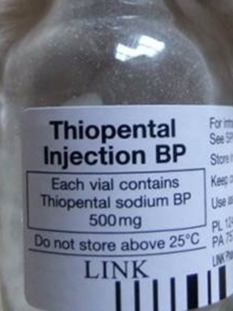 Sodium thiopental was used until supply ran out.