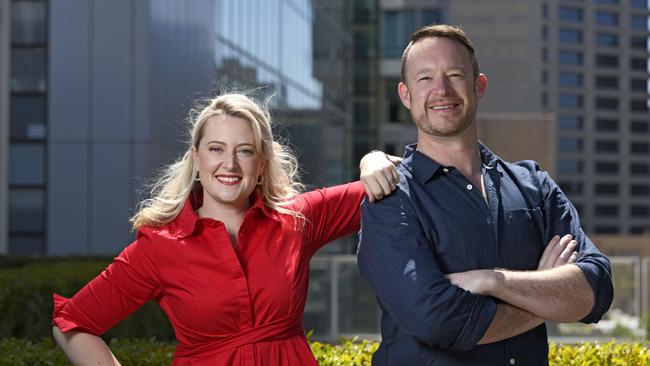 Ben Hood, right, is considered the frontrunner to fill Stephen Wade’s Legislative Council vacancy. His sister, Lucy, is the Labor member for Adelaide. Picture: Naomi Jellicoe