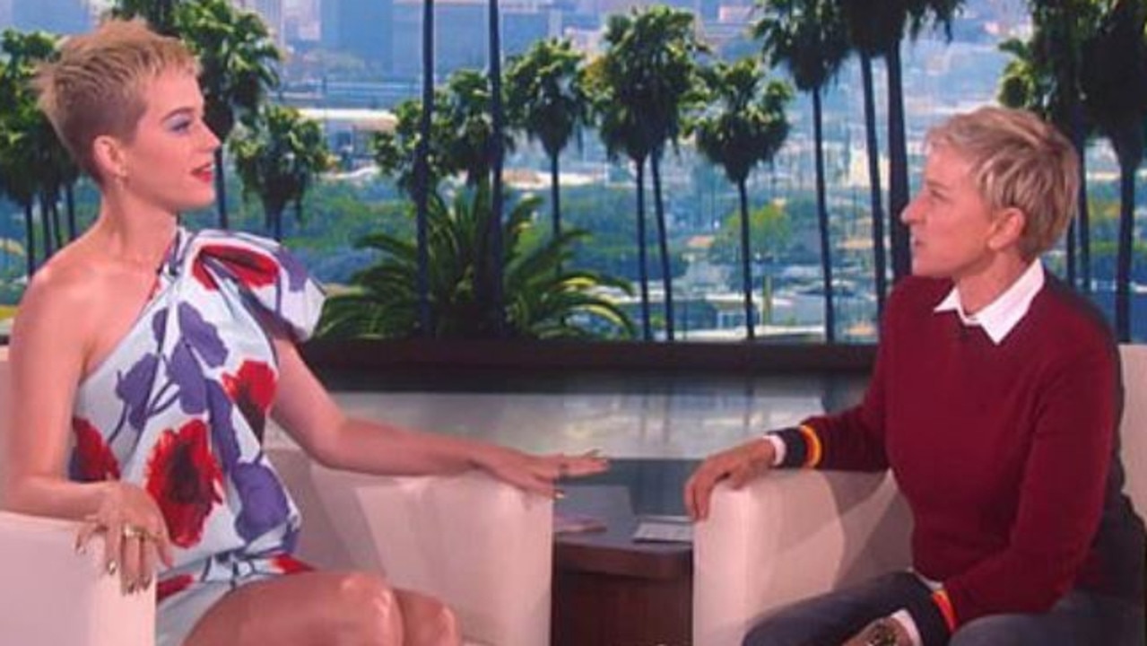 Ellen DeGeneres and Katy Perry on the Ellen DeGeneres Show. Picture: YouTube