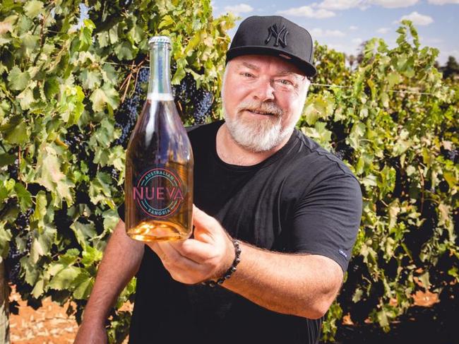 Kyle Sandilands spruiks his Nueva Sangria brand. Picture: Supplied