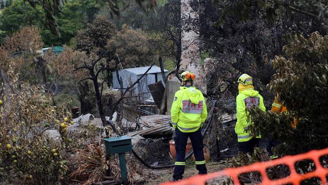 Tathra has begun the clean up after a bushfire ripped through the town on Sunday. Picture Gary Ramage