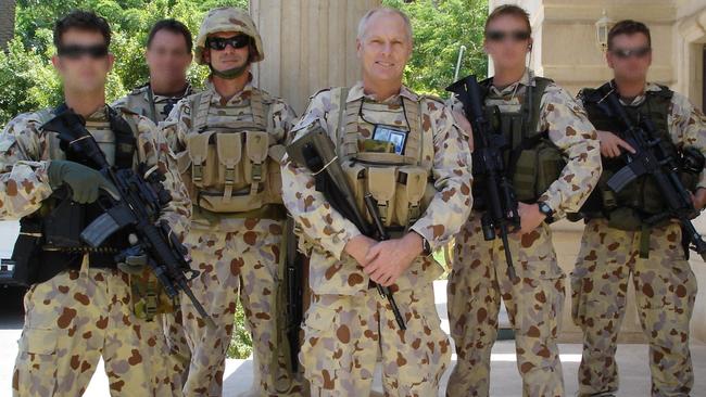 Jim Molan with his Australian personnel staff in Baghdad during his deployment to Iraq in 2004.