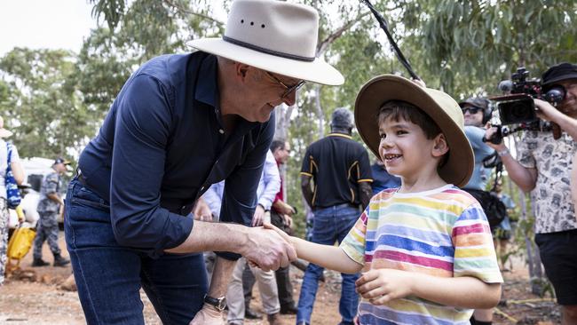 Prime Minister Anthony Albanese at Garma 2024. Picture: Teagan Glenane/YYF