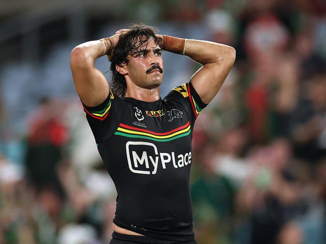Daine Laurie would compete with Tom Jenkins for the number one jersey at Penrith if Dylan Edwards is in Blue. Picture: Getty Images