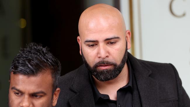 SYDNEY, AUSTRALIA – NewsWire Photos SEPTEMBER 11, 2020: Hashem El Asmar pictured (right) as he leaves Downing centre courts. Picture: NCA NewsWire / Damian Shaw